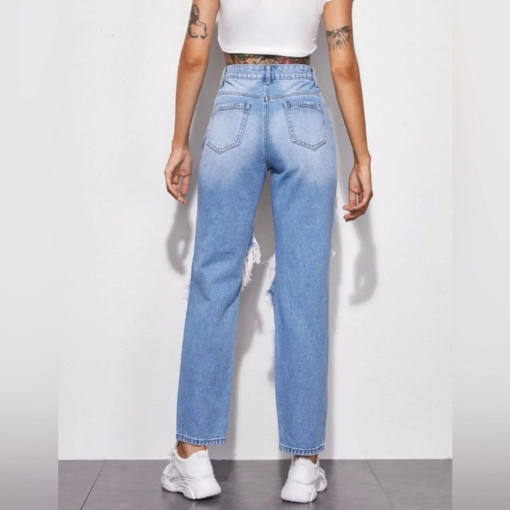 High Rise Ripped Jeans - Picture 2 of 2